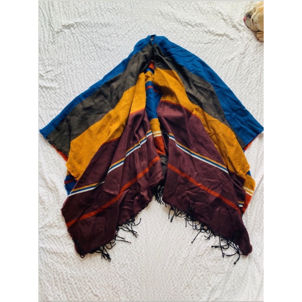 SOLD Colorful Poncho